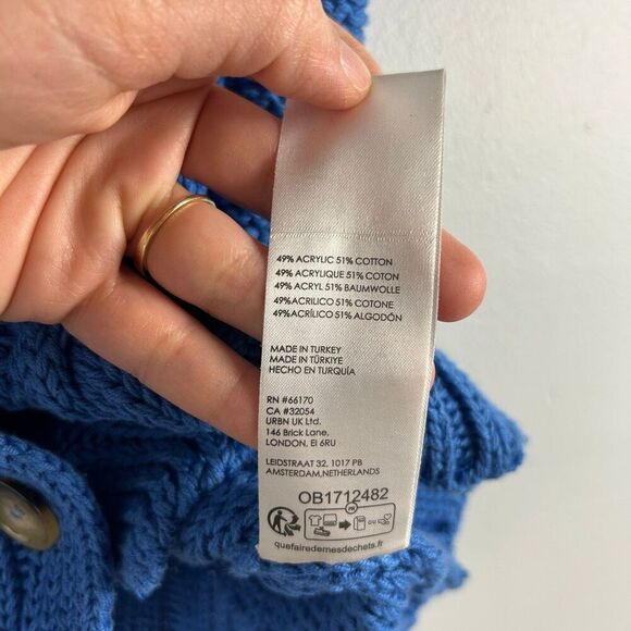 Anthropologie Pilcro Cable-Knit Sweater Vest Cardigan - Picture 11 of 11